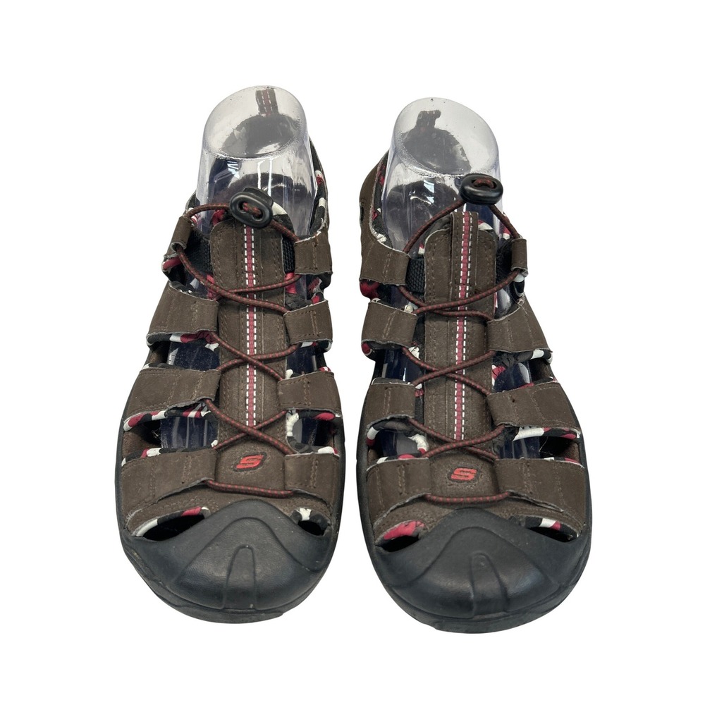 Skechers Sandals Men 7 Brown Fisherman Sandals Outdoor Trail Closed Toe Hiking